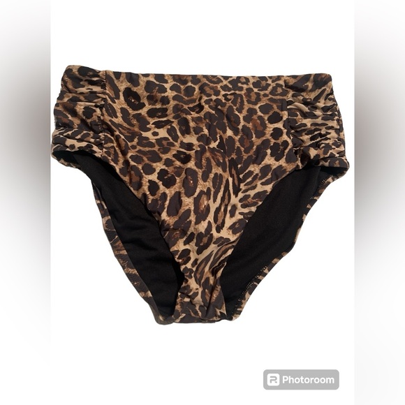 BAR III Women's Cheetah-Print High Waist Full Coverage Swim Bottoms | NEW/NWT!🖤 - Picture 4 of 7